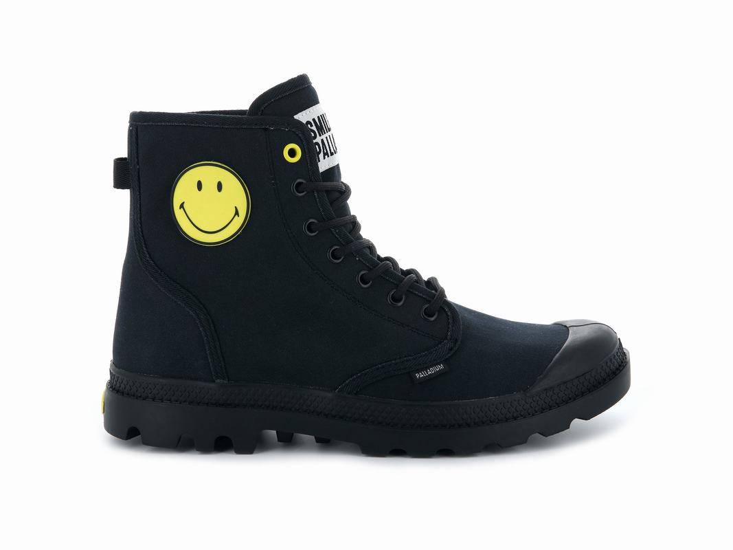 Palladium Pampa Smiley Fest Bag Mens Boots Dark Grey Australia [HFBWYA-269]